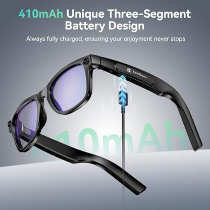EarlySincere Smart Glasses B0FVWW8J4R 8MP 1080P Rectangular Unisex