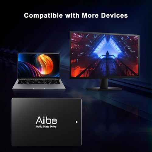 Aiibe 256GB Internal Solid State Drive Serial ATA 2.5" SSD Storage Up to 550MB/s