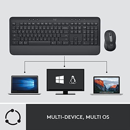 Logitech MK650 Combo for Business Wireless Mouse and Keyboard, Logi Bolt, Bluetooth - Graphite