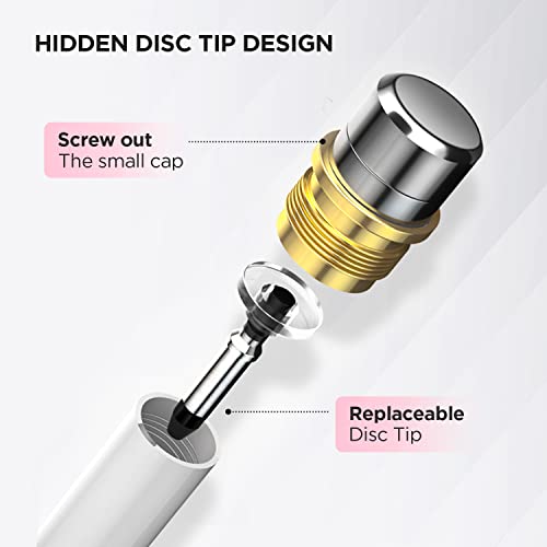 OASO 1.06 Ounces 1010B Stylus Pen for Touch Screens Compatible with Apple iPad, Samsung Galaxy, Fire HD Tablets, White