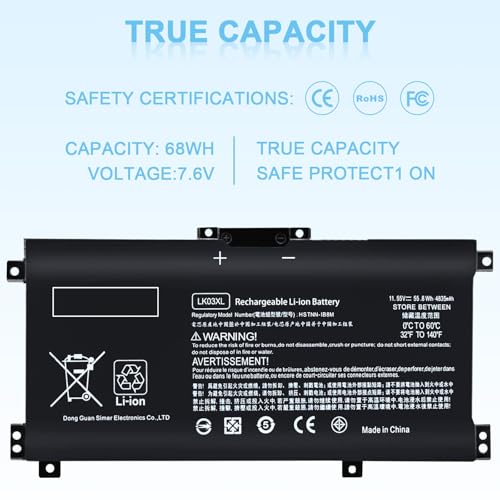 IEFUU 55.8 Wh LK03XL Lithium Ion Battery 11.55 Volts