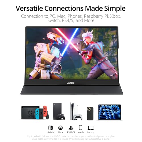 MNN 15.6 inch M156F01 FHD 1080p 5ms LCD Portable Monitor