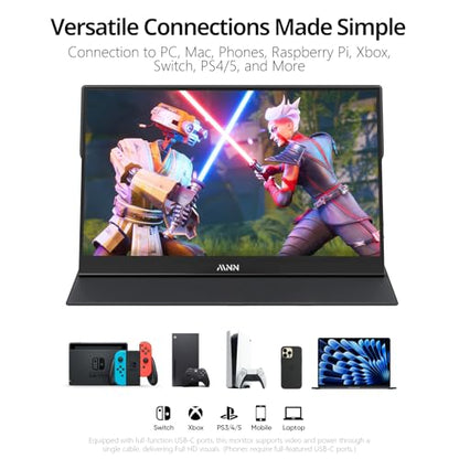MNN 15.6 inch M156F01 FHD 1080p 5ms LCD Portable Monitor