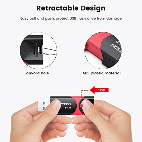 KOOTION 64 GB U217-Red-3.0 USB Flash Drive USB 3.0