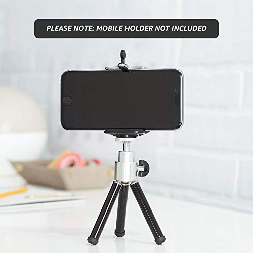 Amazon Basics 7.5 Inches WT0352G Lightweight Portable Mini Tripod 1.1 lbs Weight Limit Ball Head