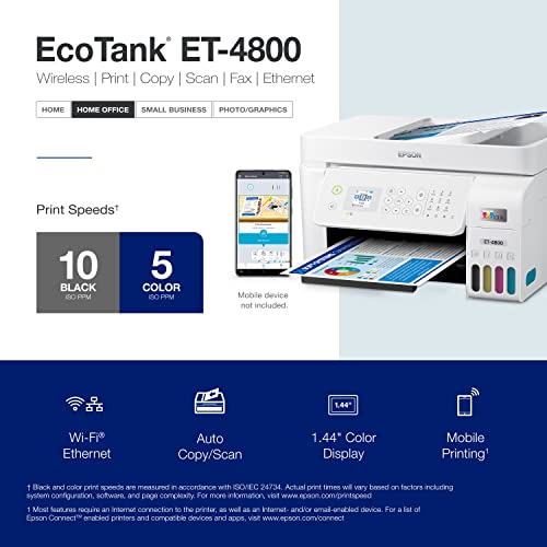 Epson EcoTank ET-4800 5760x1440 DPI All-in-One Inkjet Printer
