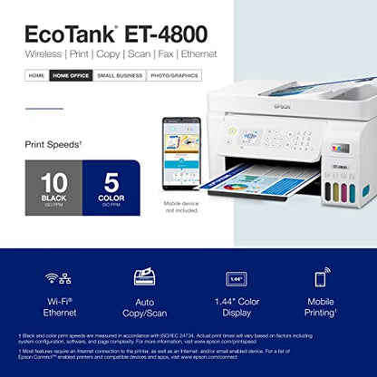Epson EcoTank ET-4800 5760x1440 DPI All-in-One Inkjet Printer