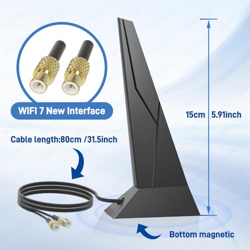 SKXVYAQ Wi-Fi 7 Antenna For MSI X870 9dBi Tri Band