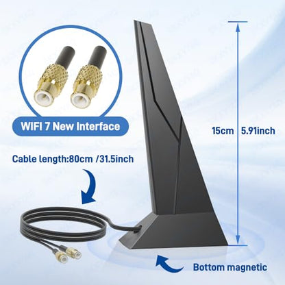 SKXVYAQ Wi-Fi 7 Antenna For MSI X870 9dBi Tri Band