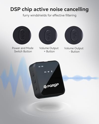 PQRQP Wireless Lavalier Microphone GT19 USB-C/3.5 mm Jack/Lightning Omnidirectional