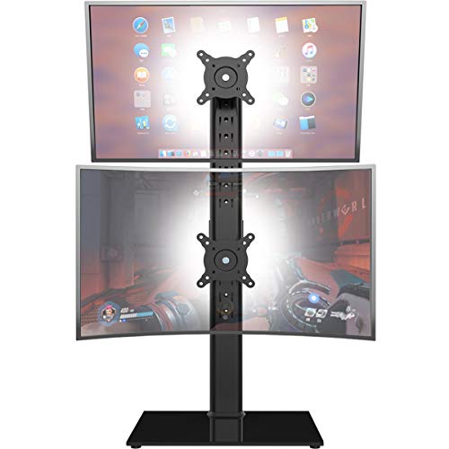 Hemudu 2-Count HT05B-002 Monitor Stand Adjustable Dual Monitor Riser