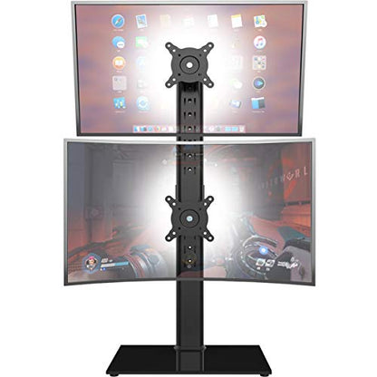 Hemudu 2-Count HT05B-002 Monitor Stand Adjustable Dual Monitor Riser