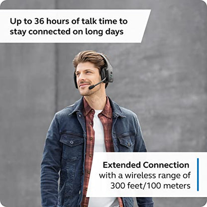 BlueParrott S650-XT Bluetooth Headset, Dual Use, Noise Cancellation, Waterproof, Black