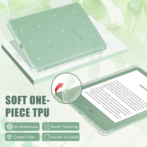 CoBak 6 Inches Kindle Case Soft TPU Clear Cover