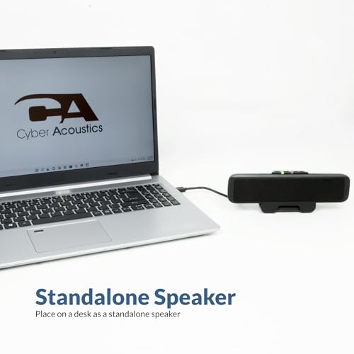 Cyber Acoustics 1.5" Speaker Bar CA-2890 Stereo 2.0 USB Plug and Play