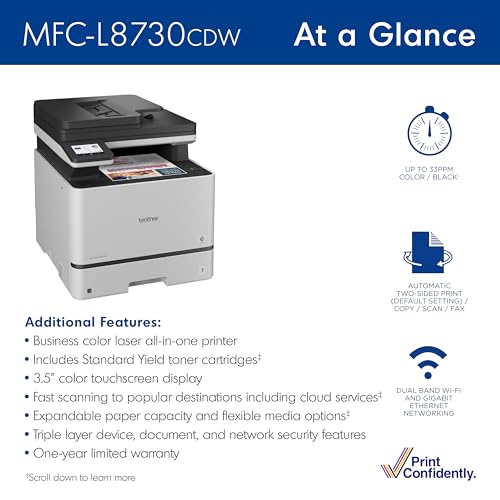Brother MFC-L8730CDW 2400x600 dpi Color Laser All-in-One Printer