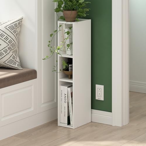 Furinno Fulda 3-Tier 22285WH Floor Mount 60 Pounds 9.29 x 5.91 x 31.5 inches Open Shelf Bookcase