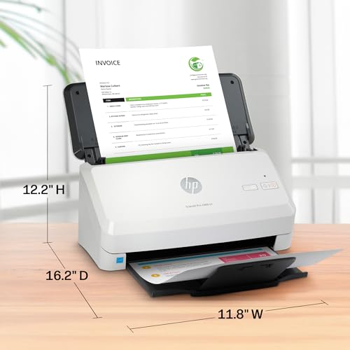 HP 6FW06A 1200 DPI CCD Scanner, USB, 50 Sheet Capacity, HP ScanJet Pro 2000 s2