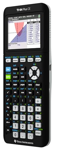 Texas Instruments 3.2 Inches TI-84 Plus CE Black Graphing Calculator Battery Powered LCD