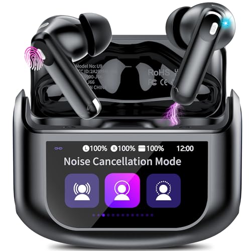 Thunelec U9 Wireless Earbuds Bluetooth 5.4 Touch Control with Noise Cancellation
