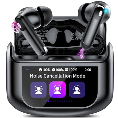 Thunelec U9 Wireless Earbuds Bluetooth 5.4 Touch Control with Noise Cancellation