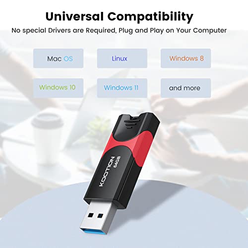 KOOTION 64 GB U217-Red-3.0 USB Flash Drive USB 3.0