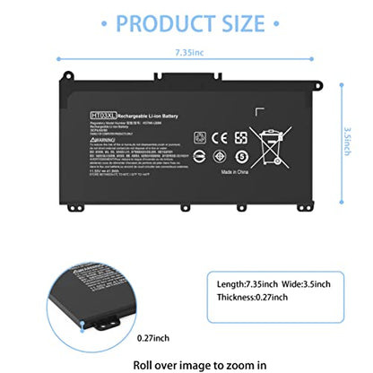 VNYUNQWE 1 Count HT03XL Laptop Battery 41.9 Wh 11.55 V Lithium Ion Black
