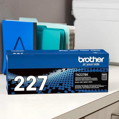 Brother Genuine TN-227BK High Yield Black Toner Cartridge 3000 Pages Laser Printer Toner