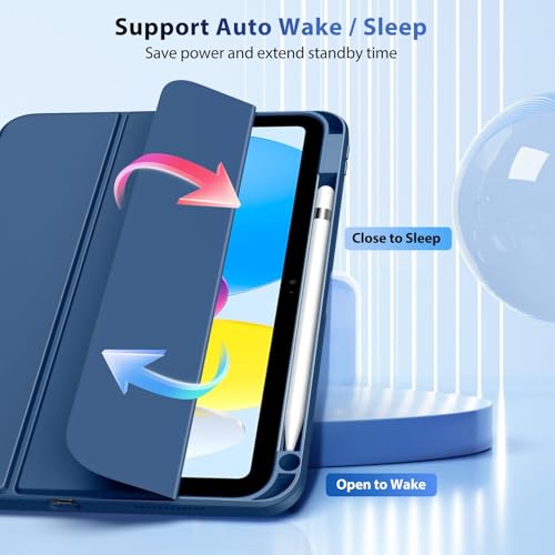 TiMOVO 10.9 Inch Protective Case for iPad (A16) 2025, 10th Generation 2022 - Abyss Blue