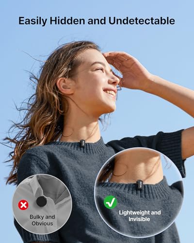 BOYA Wireless Lavalier Microphone BOYA mini 2 USB-C - 30H Battery Life, 328ft Transmission, 48kHz/24-bit