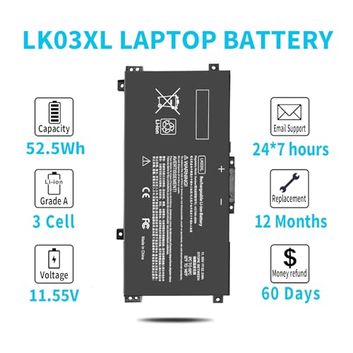 LK03XL Li-ion Battery for HP Envy X360 Models