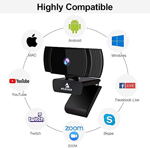 NexiGo 1080P N930AF Compact USB Webcam
