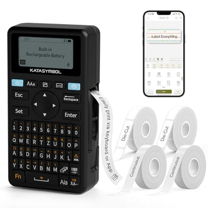 SUPVAN E11 203dpi Thermal Label Printer, Monochrome, Bluetooth, Portable