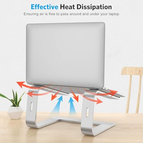 OMOTON 10-16 inch Laptop Stand TM-L2-Silver-US Aluminum Ergonomic Desk Mount