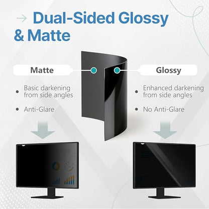 VINTEZ 21.5 Inch Computer Privacy Screen Filter Model VIN-102-21.5-BS