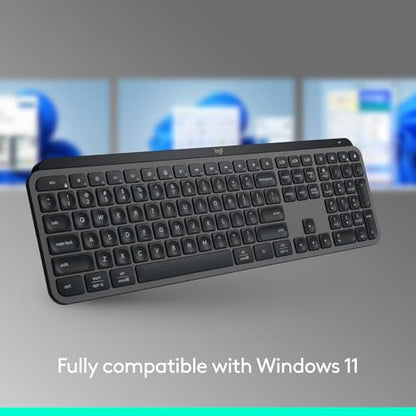 Logitech MX Keys S Wireless Keyboard 104 Keys Bluetooth Single Color Battery Powered QWERTY Graphite