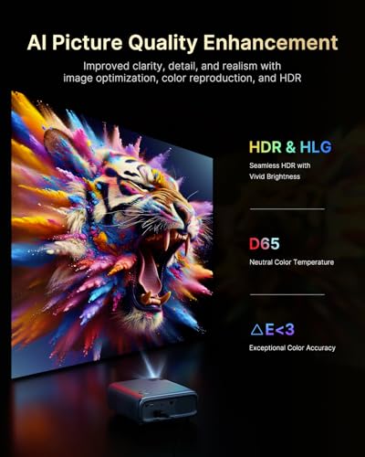NexiGo 11.3x10.78x4.8 Inches PJ40 Ultra 800 ANSI Lumens Native 1080p Video Projector