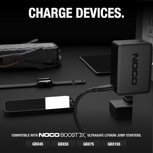 NOCO 65W U65 USB-C Charger, 110-240VAC, 50-60Hz, 2 Amps, Wall Mount, Type A/C/G/I, 1 Port