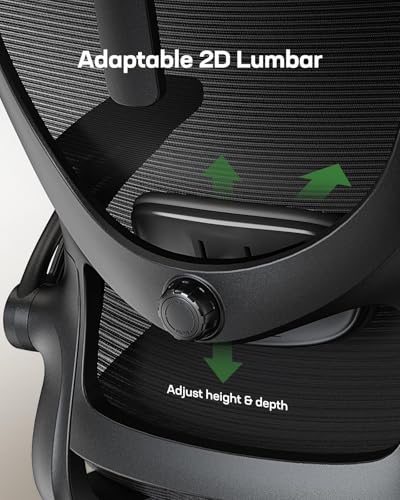 Marsail Office Chair RM-MSOC10B Adjustable Mesh Back with Armrests and Headrest