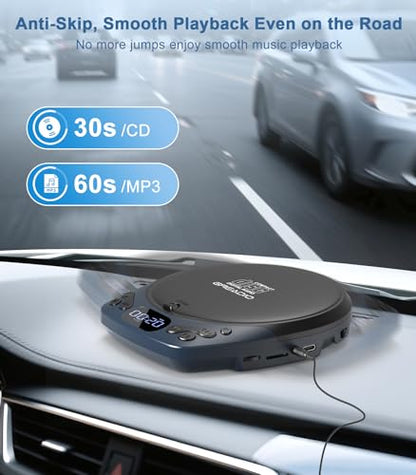Greadio Portable CD Player CD-40 11-hour Battery Life 2 Channels Audio CD
