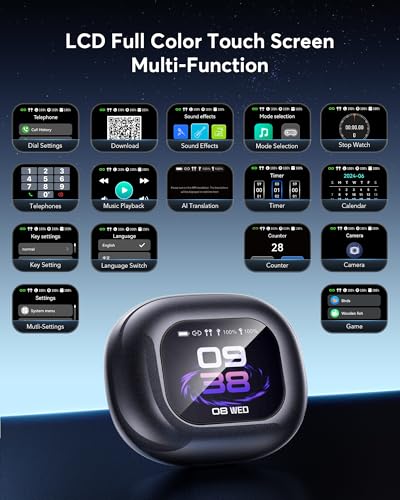 EUQQ 0326-YYK-Q16 PRO AI Earbuds Wireless Bluetooth 6.1 Environmental Noise Cancellation Open-Ear Design