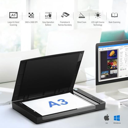 VIISAN VF3240 A3 Document Scanner 2400 DPI USB CIS