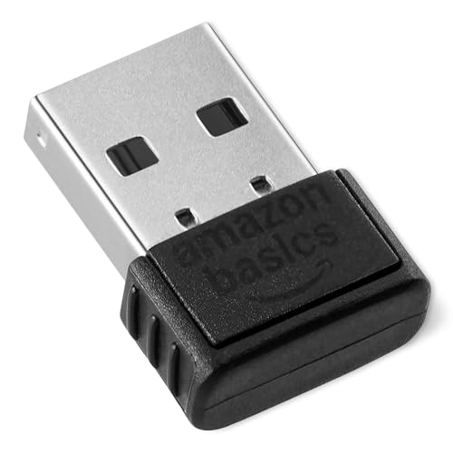 Amazon Basics Bluetooth 5.4 USB Adapter Dongle - USB Receiver for Bluetooth Devices