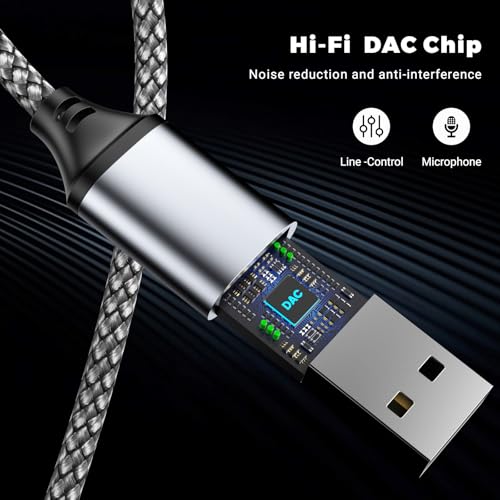 Pastall USB-3.5T-Cable 48KHz Surround Sound External Audio Adapter