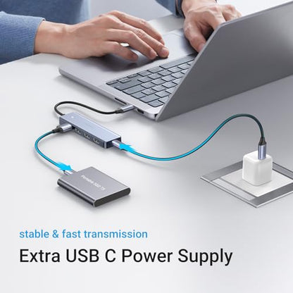 UGREEN USB C Hub 4 Ports 5Gbps Compatible with Macbook Pro/Air, iPad Pro, Chromebook, Dell XPS