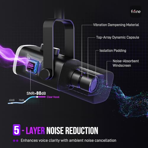 FIFINE AM8T Dynamic Microphone Kit with USB/XLR Connectivity