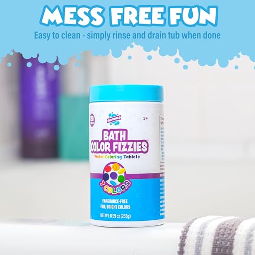 Tub Works 150 Count BCFWCT Fragrance-Free Bath Color Tablets Non-Toxic Kids Bath Products