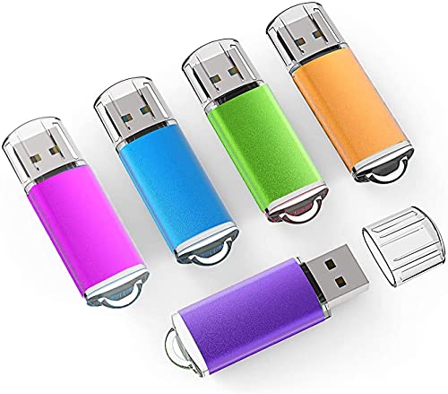 K&ZZ 64GB U215 USB 2.0 Flash Drive Multicolored 5 Pack