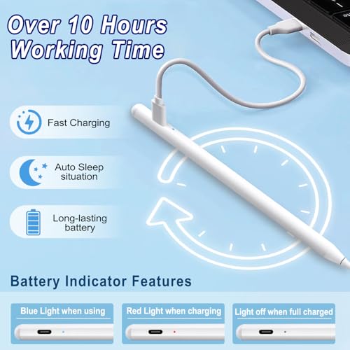 BLEBLE Stylus Pen 12V Battery Needed 10 Hours Battery Life Compatible with iPad Models