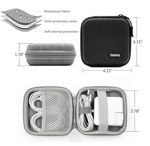 HOMEGYMFREE 4.4 x 4.4 x 1.7 inches HOMEGYMFREE Travel Organizer 3 Compartments Zipper Top Handle Black-Small-Oxford